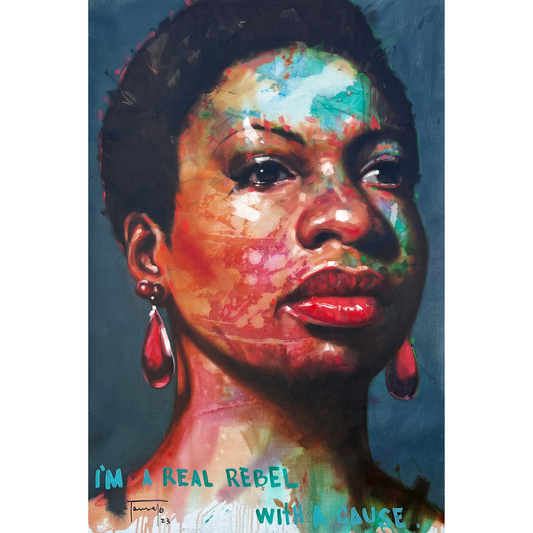 Echoes of an Unbreakable Voice. Nina Simone. Yunier Tamayo